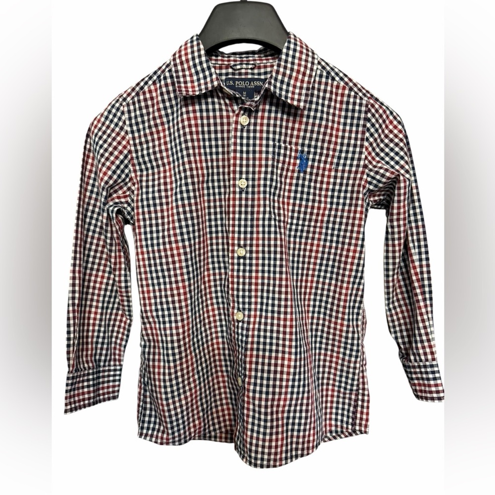 U.S.‎ Polo Assn. Red and Navy Checkered Shirt